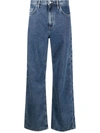 Haikure High-waisted Straight Leg Jeans In Blau