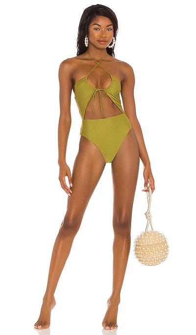 Lovewave The Coralee One Piece In Moss Green