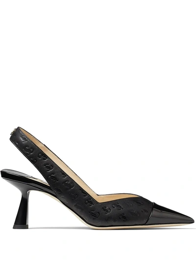 Jimmy Choo Liya 65mm Slingback Pumps In Schwarz