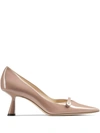 Jimmy Choo Womens Ballet Pink Rosalia 65 Pearl-embellished Patent-leather Courts Eur 34.5 / 1.5 Uk In Rosa