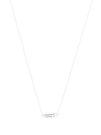 Le Gramme Capsule Pendant Chain Necklace In Silber