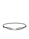 Le Gramme 3g Polished Sterling Silver Black Cord Bracelet Segment In Silber