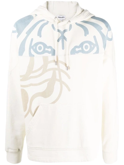 Kenzo K-tiger Seasonal Hoodie In Weiss