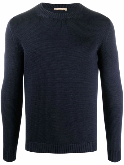 Nuur Crew-neck Long-sleeve Knitted Jumper In Bluette
