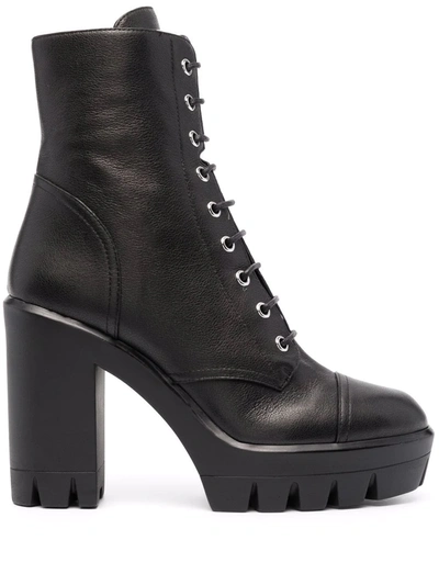 Giuseppe Zanotti Lace-up High-heel Boots In Schwarz