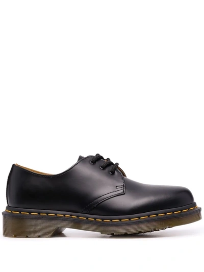 Dr. Martens Black 1461 Quad Oxfords In Black Polished Smooth