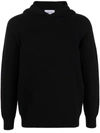D4.0 Knitted Pullover Hoodie In Schwarz
