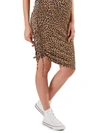 Stowaway Collection Over Under Cinch Hem Maternity Skirt In Tan