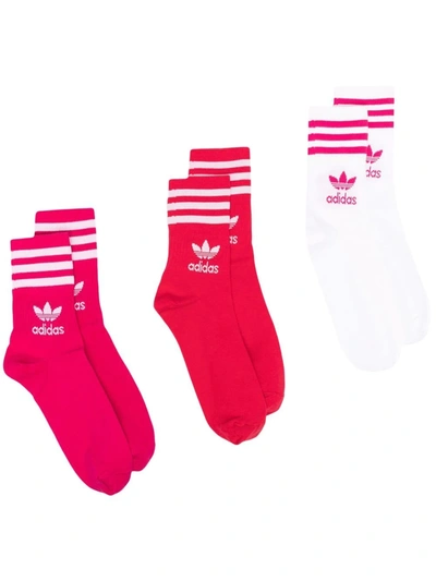 Adidas Originals Originals Three-pack Socks In White