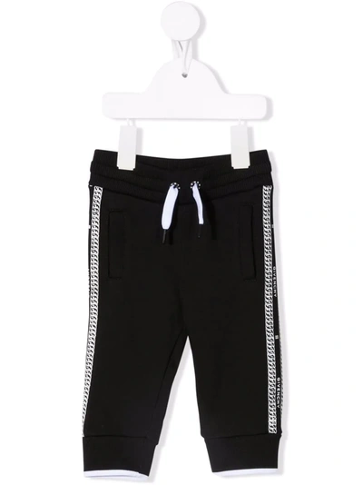 Givenchy Kids' Tapered-leg Track Trousers In Black