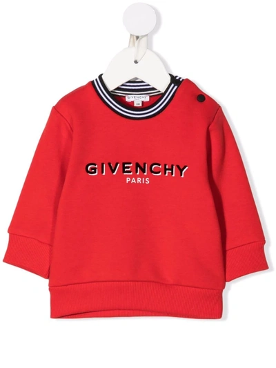 Givenchy Kids' Logo-print Sweatshirt In Red