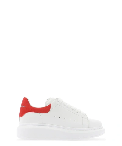 Alexander Mcqueen Kids Oversized White Leather Sneakers