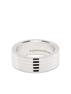 Le Gramme Guilloché Horizontal Ribbon Ring In Silber