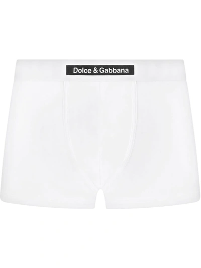 Dolce & Gabbana Logo-patch Boxers In White