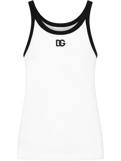 Tシャツ・カットソー DOLCE & GABBANA WHITE COTTON MARCELLO TANK TOP Tシャツ・カットソー DOLCE & GABBANA WHITE COTTON MARCELLO