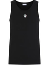 Dolce & Gabbana Black Embroidered Logo Tank Top