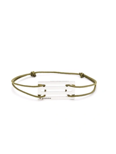 Le Gramme Punched Cord Bracelet In Silber