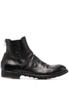OFFICINE CREATIVE POLISHED-LEATHER ANKLE BOOTS