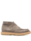 Officine Creative Bullet Suede-leather Desert Boots In Grau