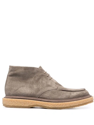 Officine Creative Bullet Suede-leather Desert Boots In Grey