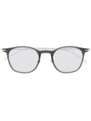 Montblanc Rectangle-frame Glasses In Silber