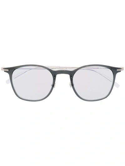 Montblanc Rectangle-frame Glasses In Silber