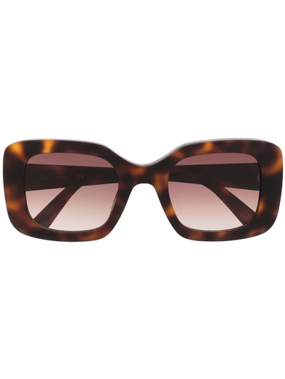 Karl Lagerfeld Oversized Square-frame Glasses In Braun