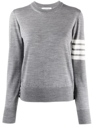 Thom Browne 4-bar Merino Jumper In Grey