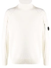 C.p. Company Cp Company X Clarks  Ivory Turtleneck Jumper In Nude
