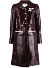 Courrèges Logo-patch Trench Coat In Violett