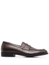 FRATELLI ROSSETTI LOW-HEEL LEATHER LOAFERS