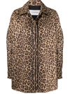 VALENTINO LEOPARD-PRINT PEA COAT