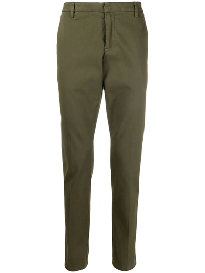 Dondup Slim-cut Chino Trousers In Green