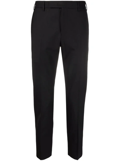 Pt01 Cropped Tailored Trousers In Black