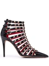 Valentino Elegant High-heeled Shiny Boots In Black