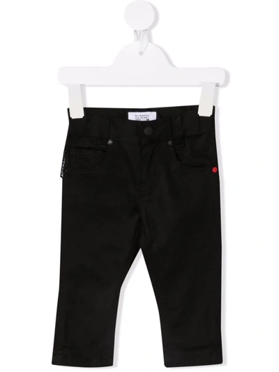 Givenchy Babies' Logo印花修身牛仔裤 In Black