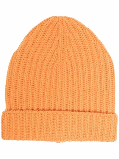 Malo Chunky-knit Beanie In Orange