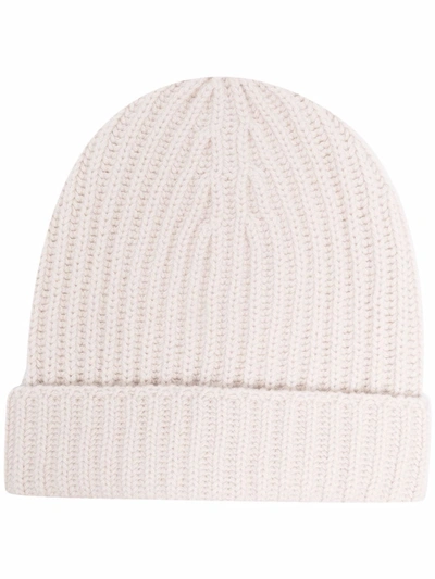 Malo Chunky-knit Beanie In White