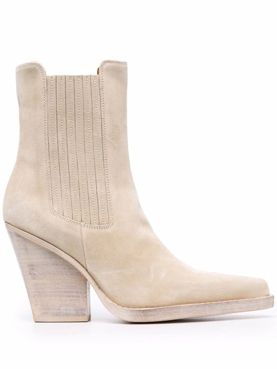 Paris Texas Dallas Texan Ankle Boots In Beige