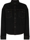 Wardrobe.nyc Oversized Denim Button Jacket In Black