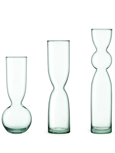 Lsa International Canopy Trio Vase Set In Clear