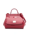 DOLCE & GABBANA MINI SICILY PATENT LEATHER TOP-HANDLE BAG