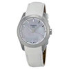TISSOT TISSOT COUTURIER GRANDE MOTHER OF PEARL DIAL WHITE LEATHER LADIES WATCH T0352461611100