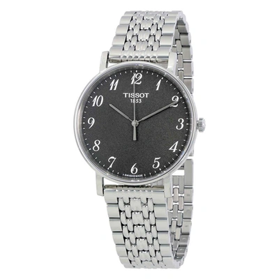 Tissot T-classic Everytime Rhodium Dial Unisex Watch T1094101107200 In Black / Rhodium