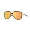 Oakley Split Time Prizm Rose Gold Aviator Sunglasses Oo4129-412914-58 In Brown,gold Tone,pink,rose Gold Tone,tortoise