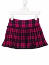 Il Gufo Checked Stretch-twill Skirt In 粉色