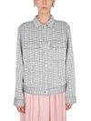 Givenchy Monogram Denim Jacket In Grey