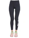 Stella Mccartney Logo-print Scuba Leggings In Blue