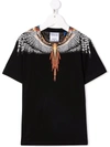 Marcelo Burlon County Of Milan Kids Black And Orange Grizzly Wings T-shirt In Black