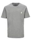 Golden Goose Melange Gray Star Collection T-shirt With Gold Star On The Front In Grey Melange